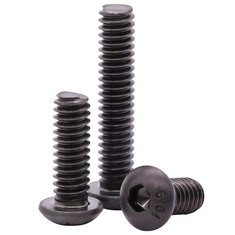 EASTLO 1/4-20 x 1-1/2" (25 pcs) Button Head Socket Cap Screws Bolts Alloy Steel 10.9 Grade, Black Oxide Finish, Full Machine Thread - Image 1